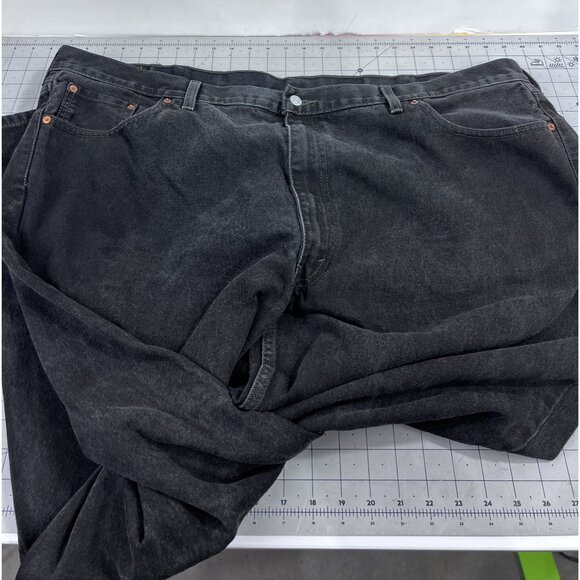 Levis Men's 550 Black Denim Jeans W50 L34 Relaxed Fit Cotton VG++ - Picture 7 of 10